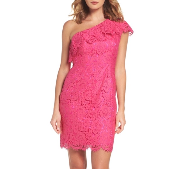 ELIZA J ONE SHOULDER LACE DRESS 👗 SUPER CUTE 👗 - Picture 1 of 8